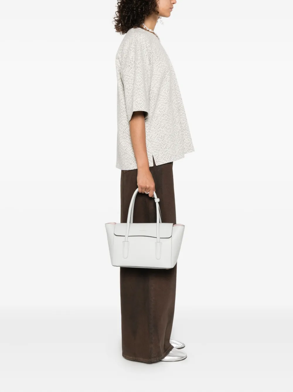 Coccinelle Shopper met ketting-detail - Grijs