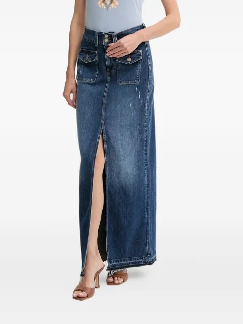 GUESS USA pocket-split denim skirt