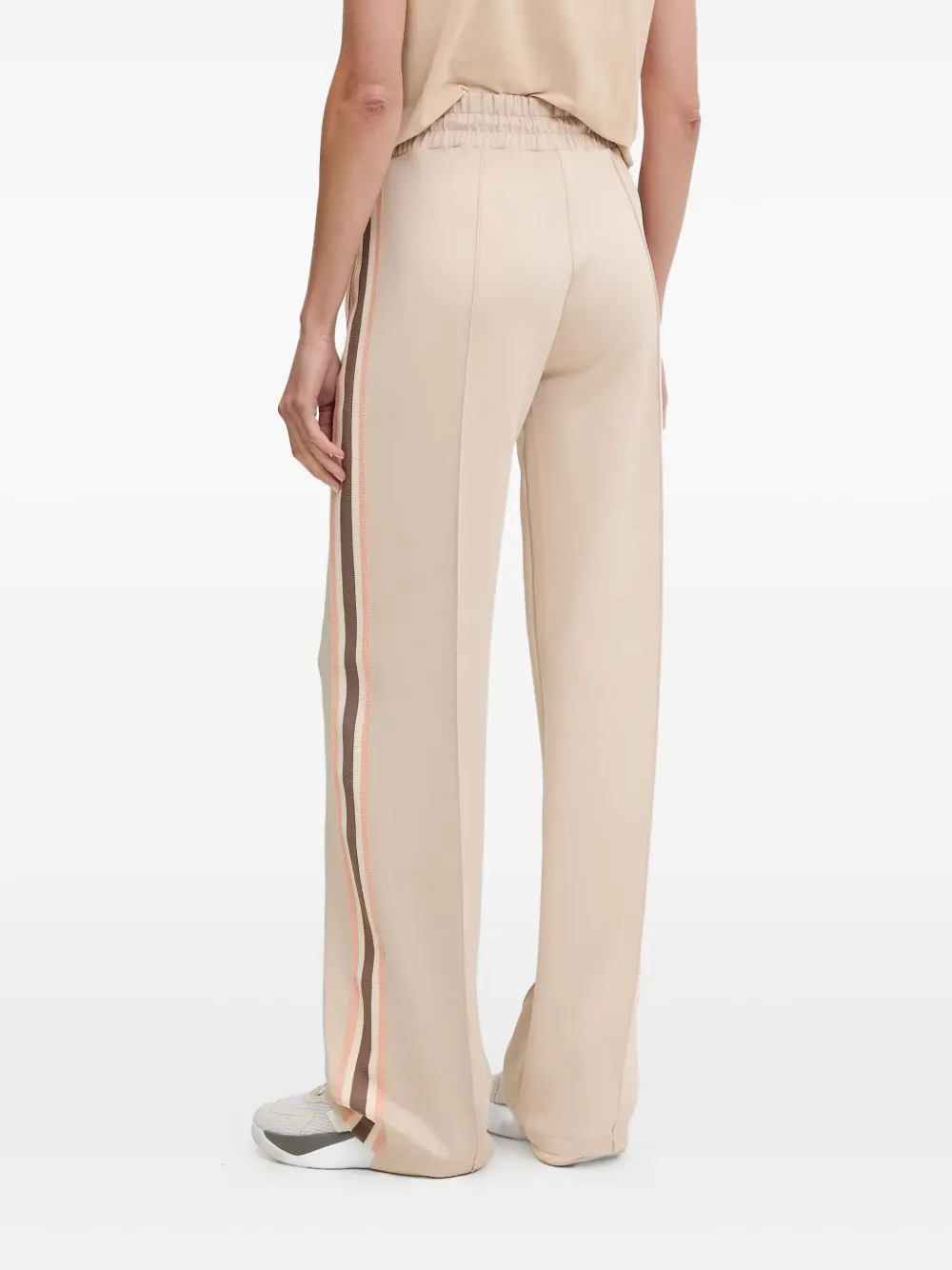 Guess Usa Side-stripe Drawstring Track Trousers In Neutral