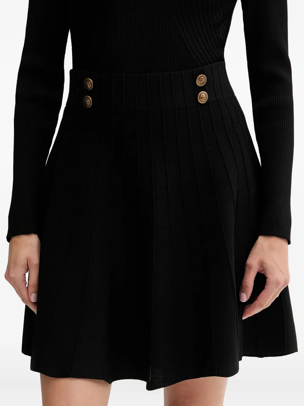 GUESS USA button-detailed mini skirt - Zwart