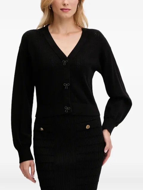 GUESS USA bow-embellished V-neck cardigan