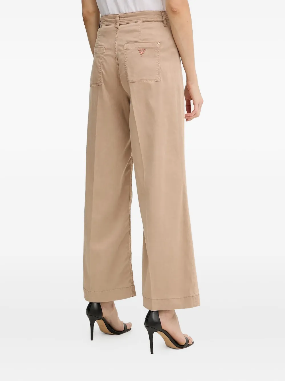GUESS USA Plooibroek met wijde pijpen - Beige