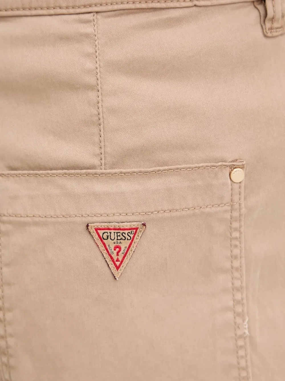 Guess Usa Pleated Wide-leg Trousers In Brown