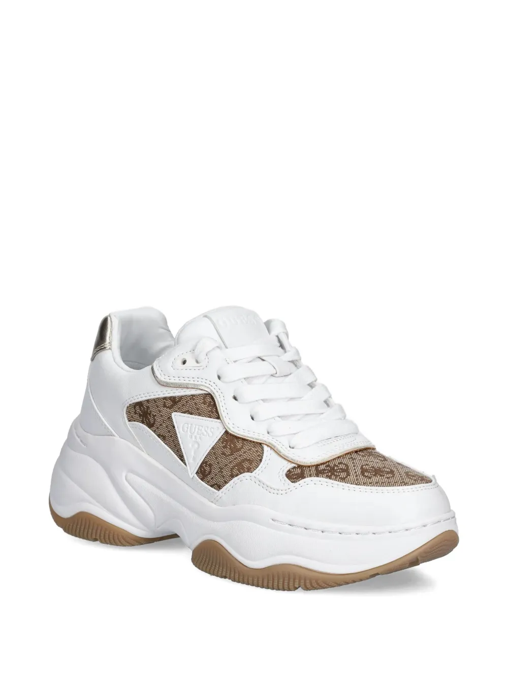 GUESS USA Happy logo-detail chunky sneakers White
