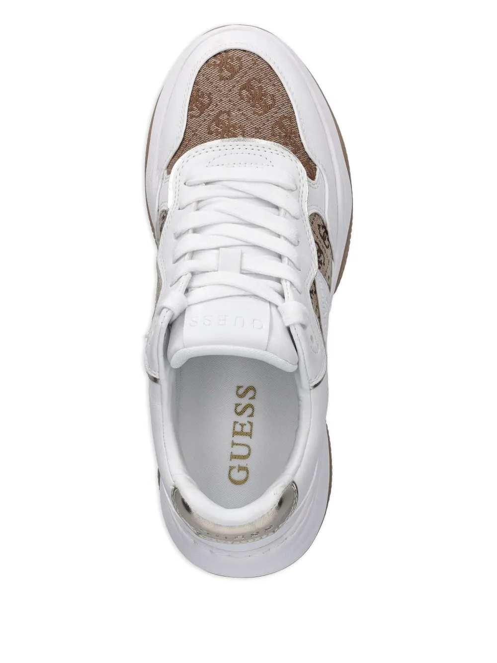 GUESS USA Happy logo-detail chunky sneakers White