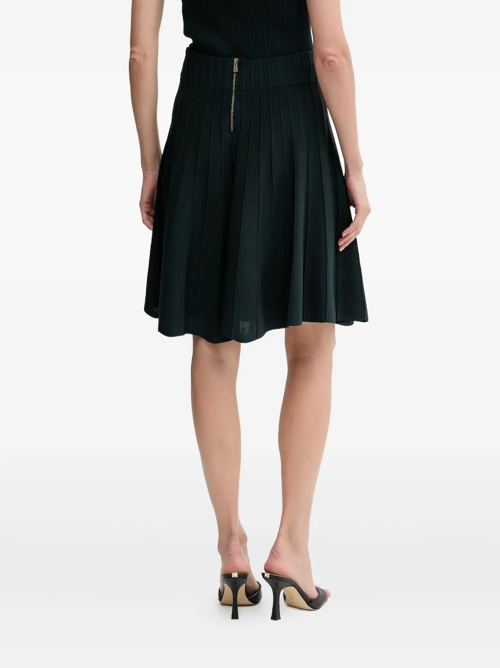 GUESS USA Geribbelde mini-rok met knoopdetail - Zwart