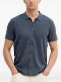 GUESS USA herringbone-textured polo-collar shirt - Blue