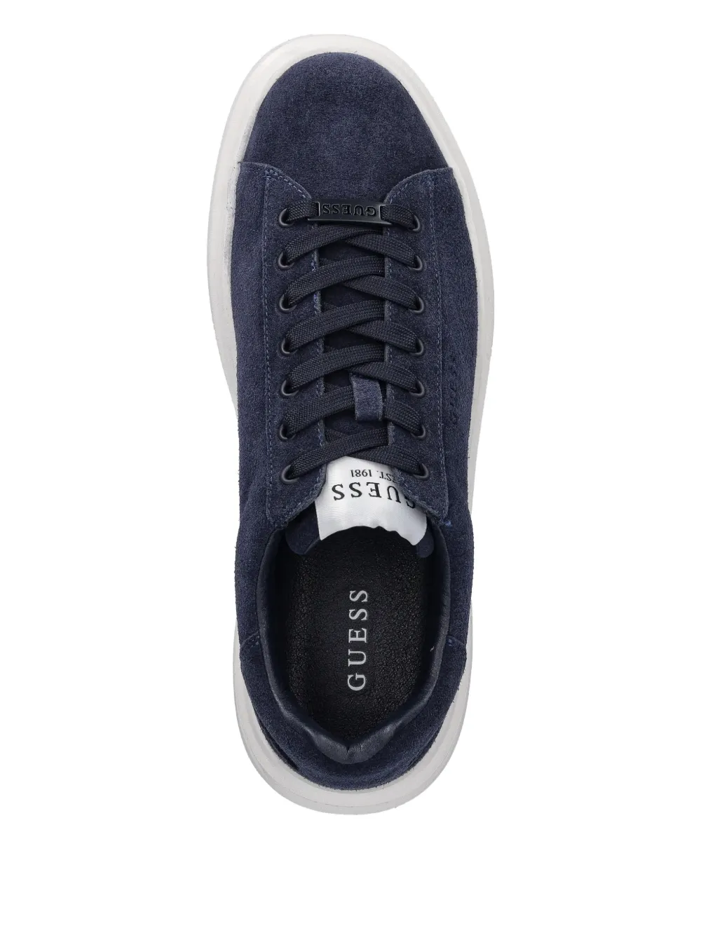 GUESS USA Elba suede platform sneakers Blue