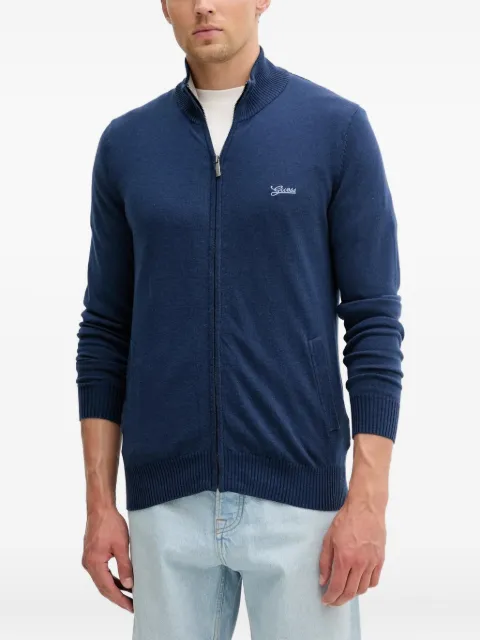 GUESS USA logo-embroidered cardigan