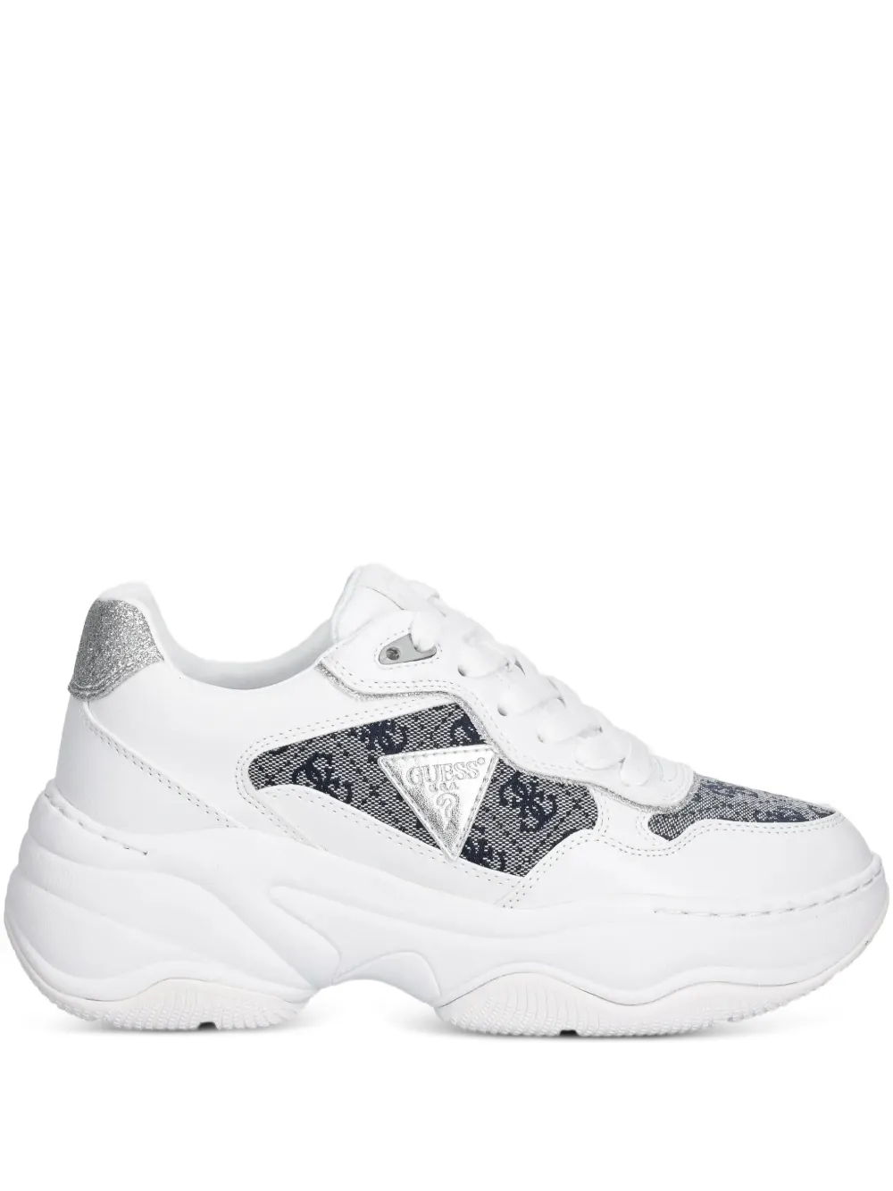 GUESS USA Happy logo-detail chunky sneakers White