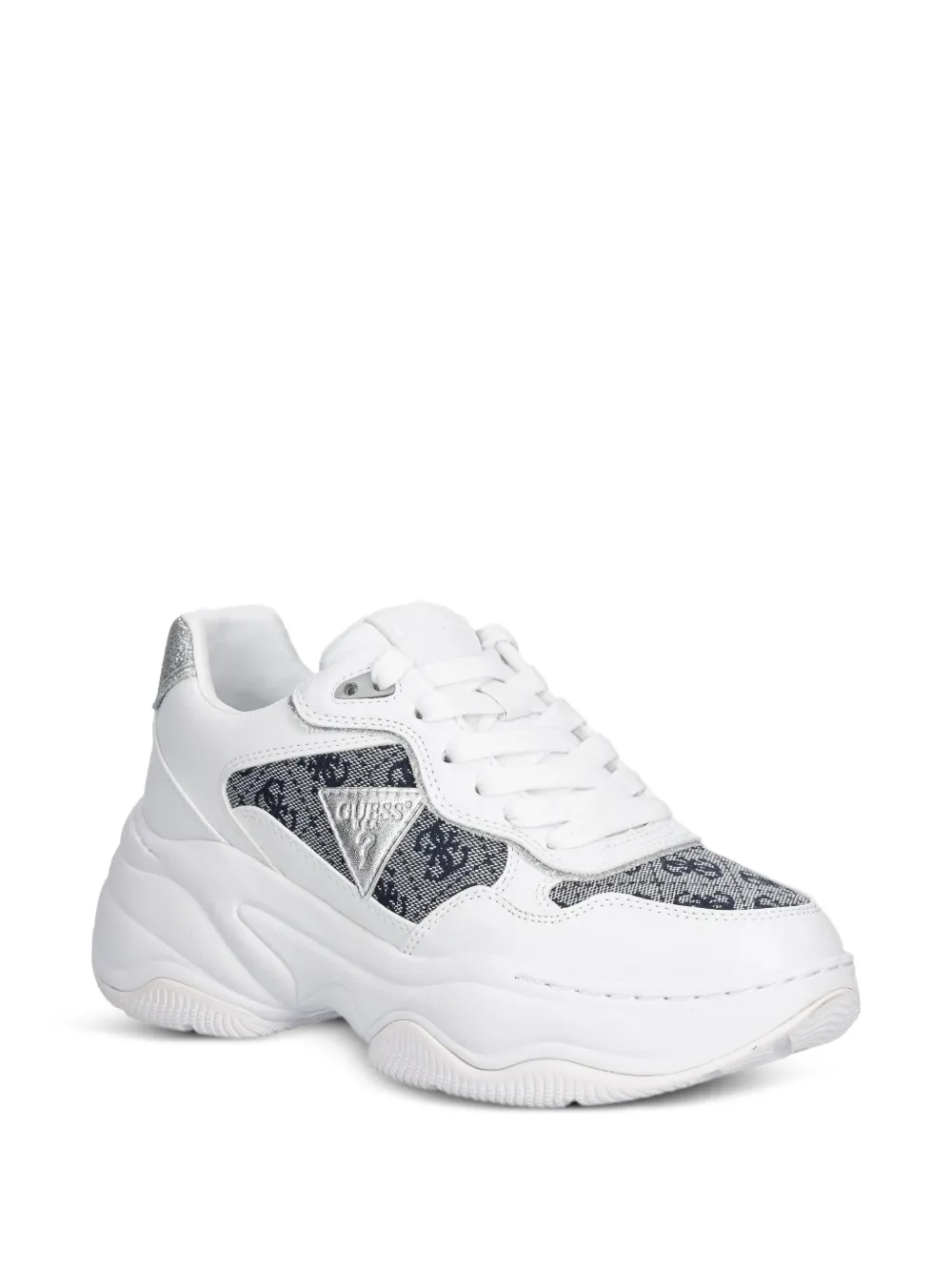 GUESS USA Happy logo-detail chunky sneakers White