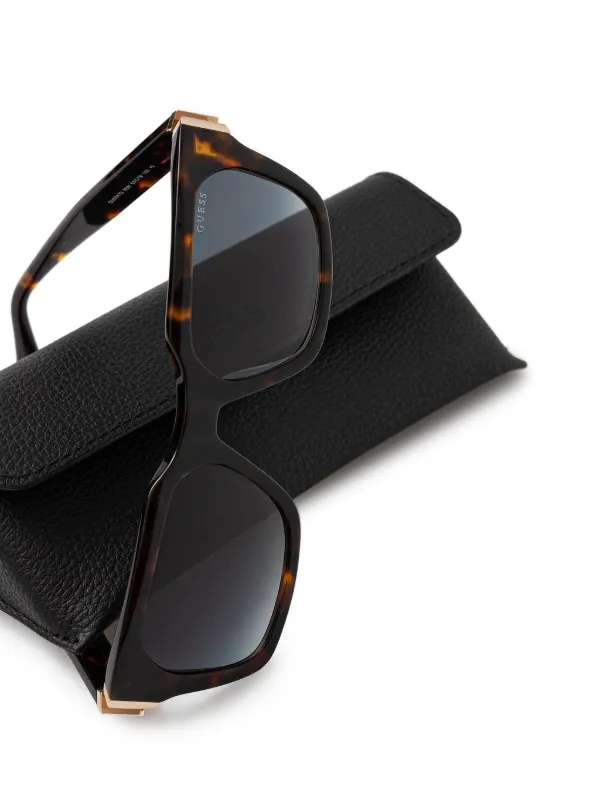 GUESS EYEWEAR Tortoiseshell Square Sunglasses | Brown  display picture 1