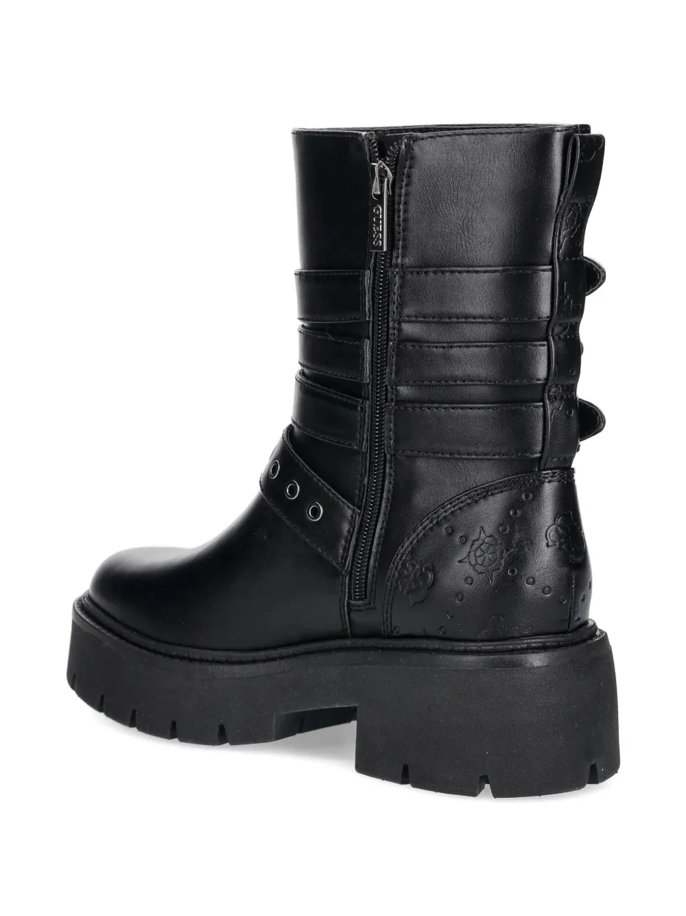 GUESS USA Salvo buckle-detail platform boots Black