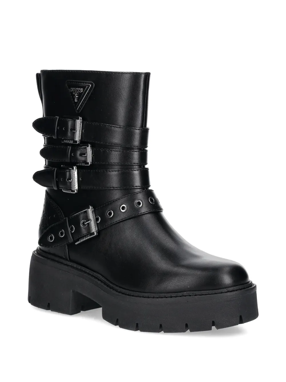 GUESS USA Salvo buckle-detail platform boots Black