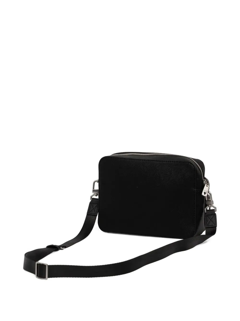GUESS USA logo-plaque zip-fastening belt bag - Zwart