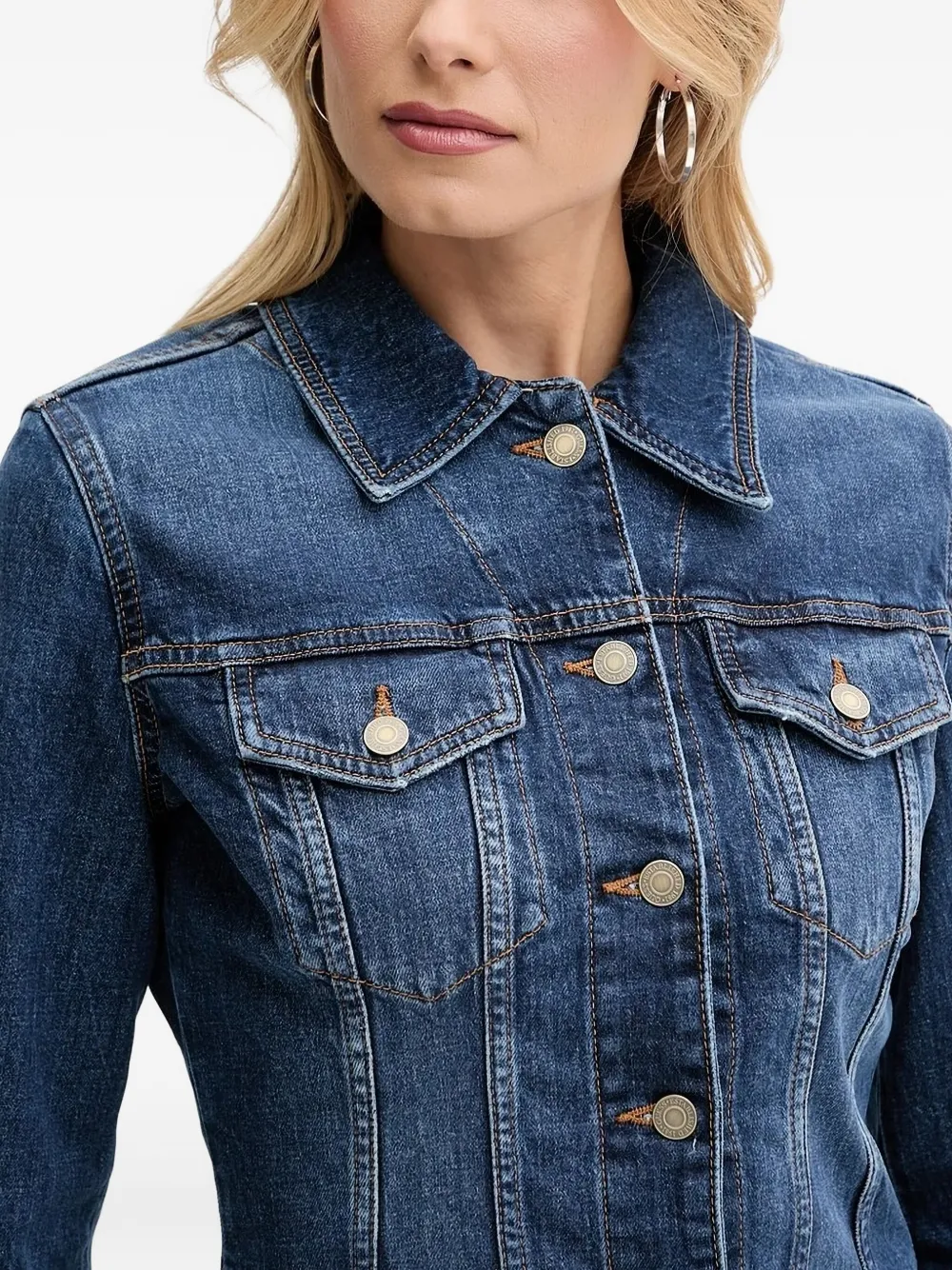 Guess Usa Button-fastening Denim Jacket In Blue