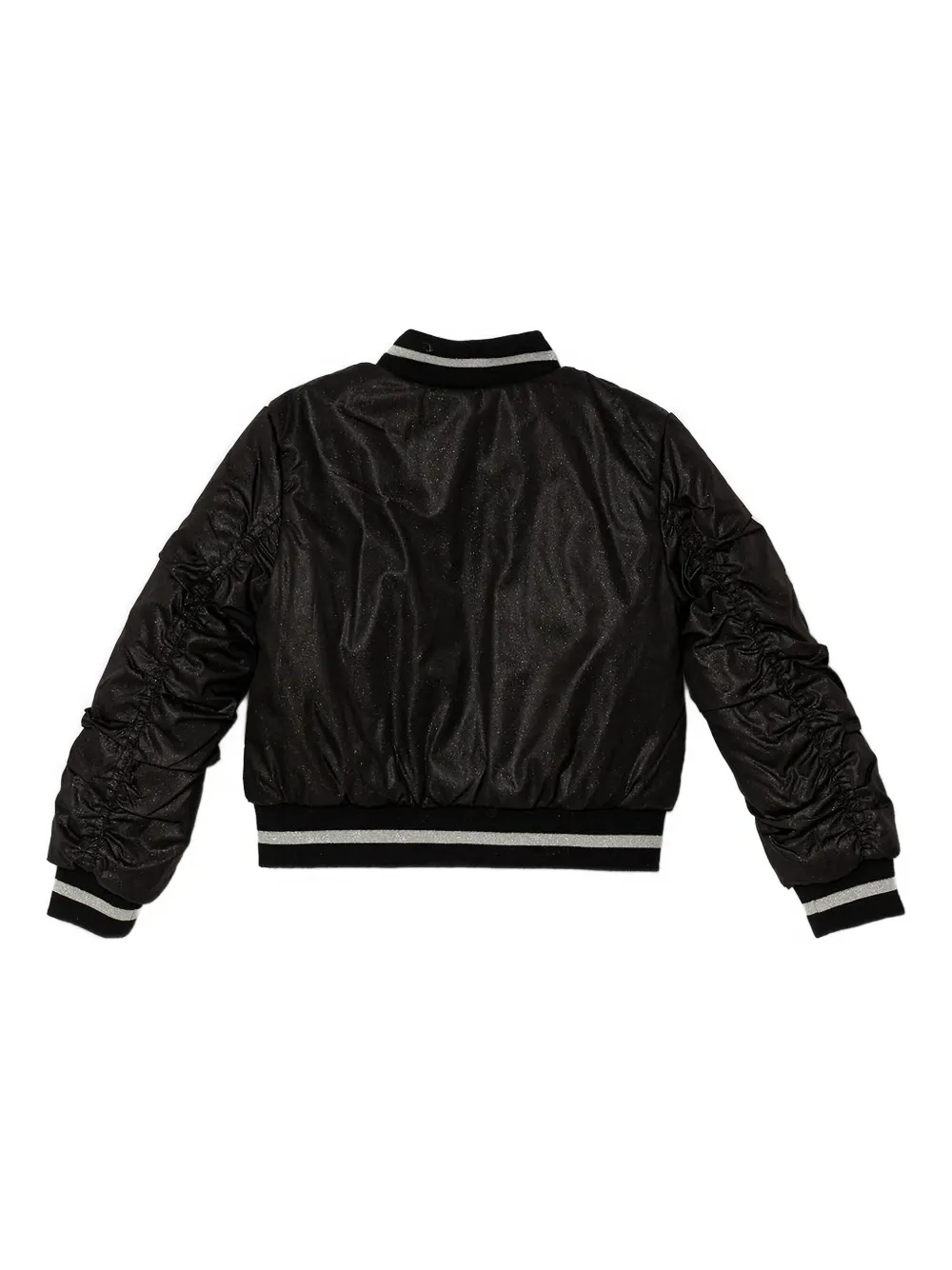 guess kids metallic-effect reversible bomber jacket Zwart