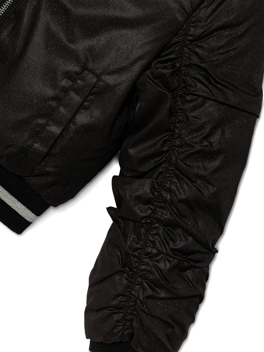 guess kids metallic-effect reversible bomber jacket Zwart