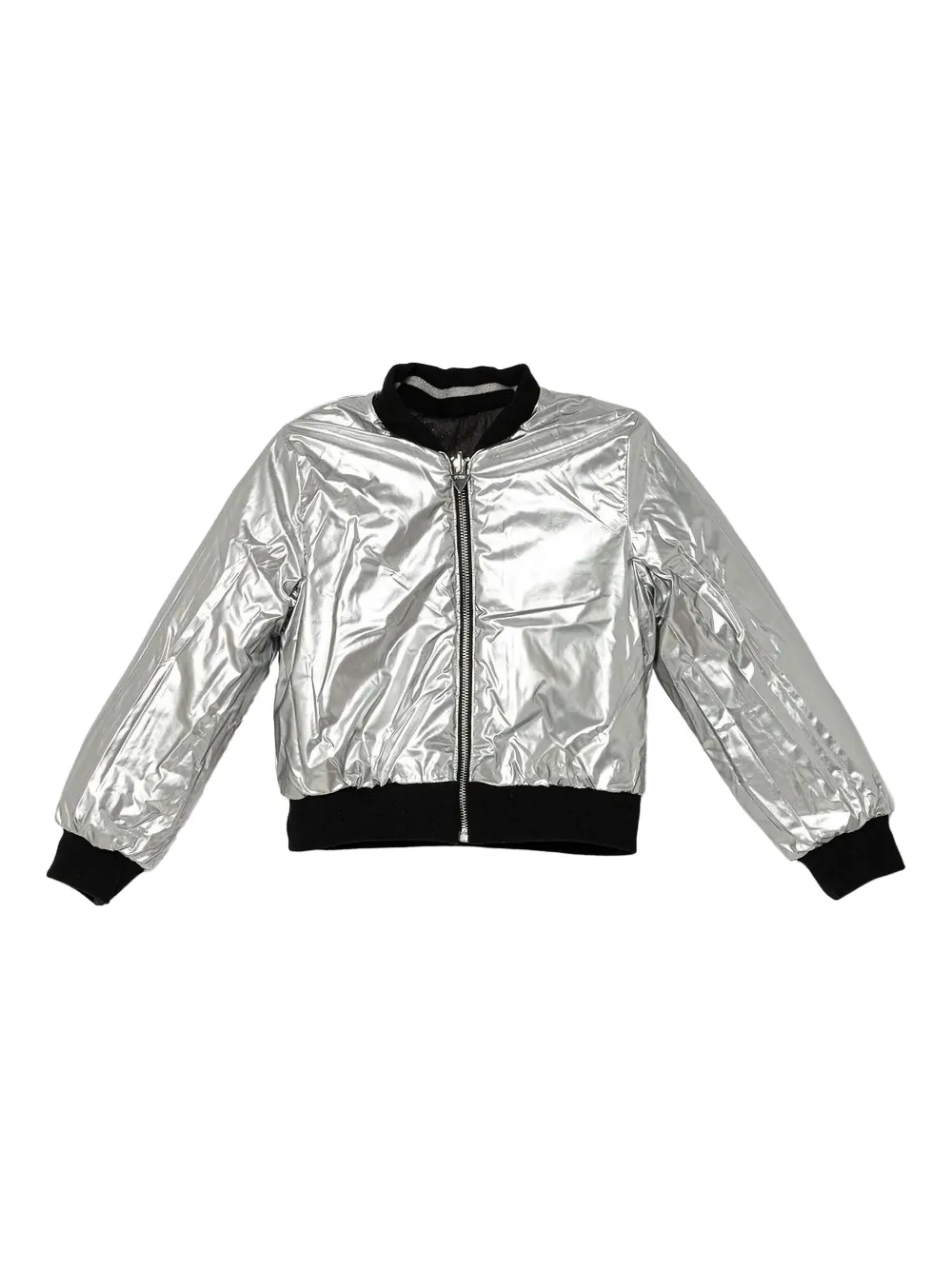 guess kids metallic-effect reversible bomber jacket | Black | Image 1