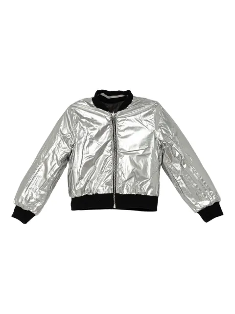 guess kids chamarra bomber reversible con efecto metalizado