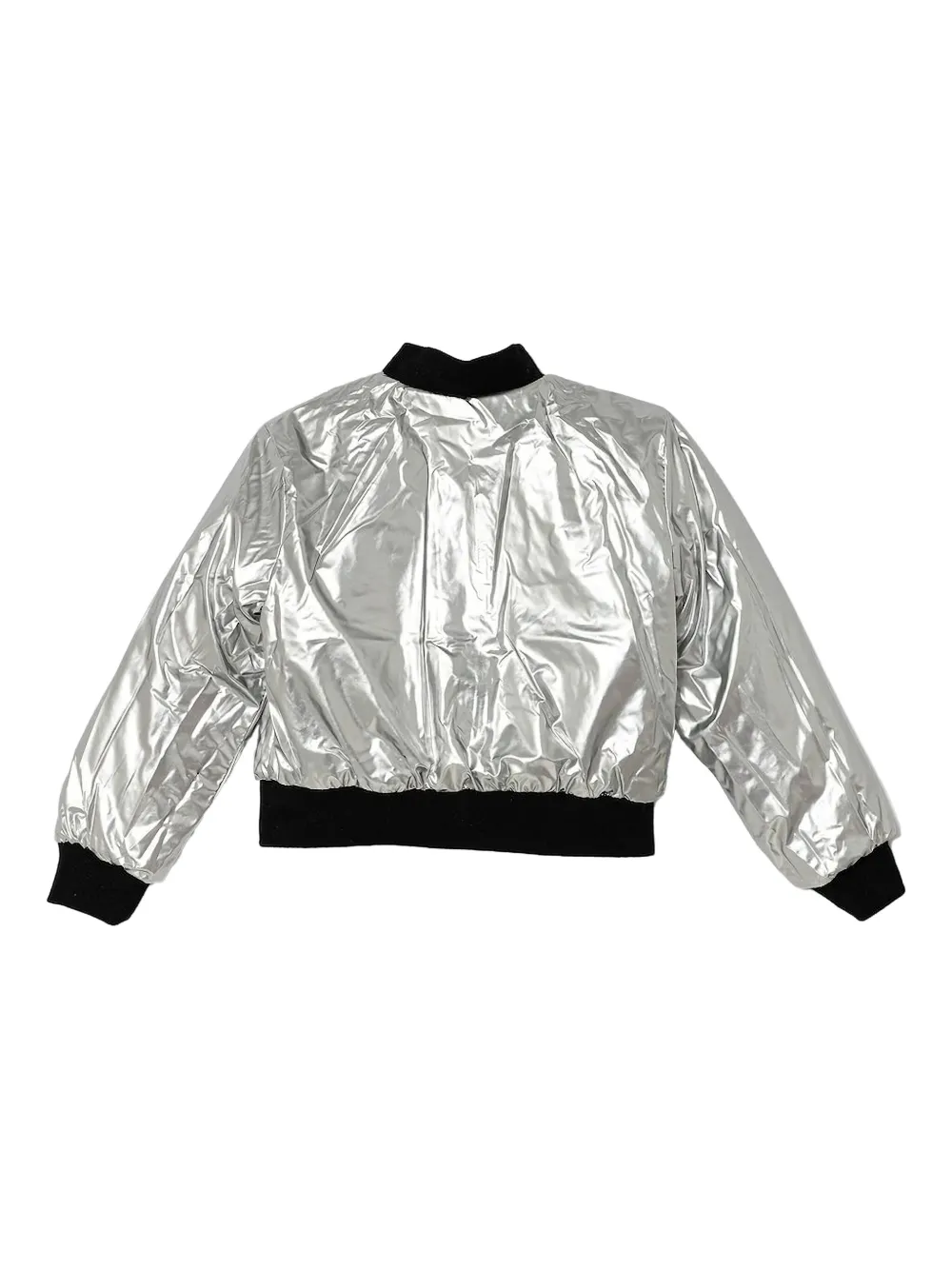 guess kids metallic-effect reversible bomber jacket | Girls Bomber Jackets | Image 2