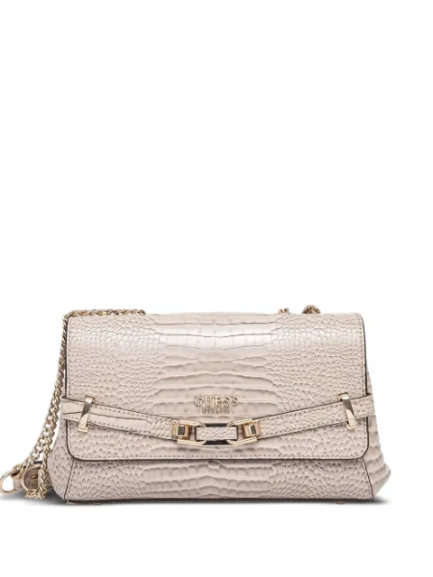 GUESS USA crocodile-effect chain shoulder bag