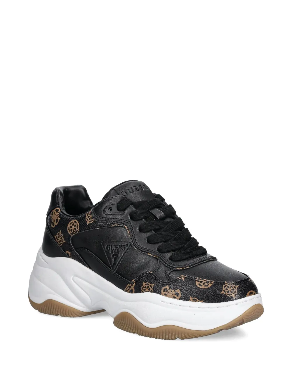GUESS USA logo-print chunky low-top sneakers - Zwart