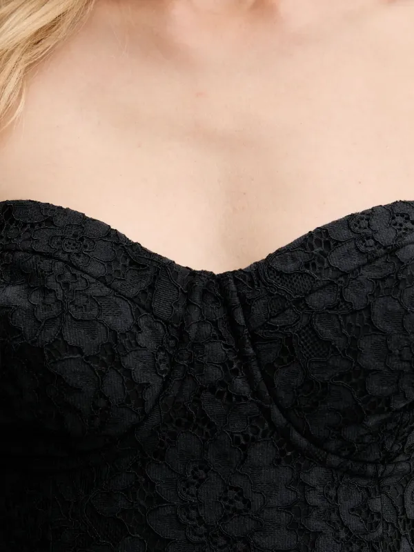 GUESS USA Top Estilo Corset Josiane | Negro | FARFETCH CL