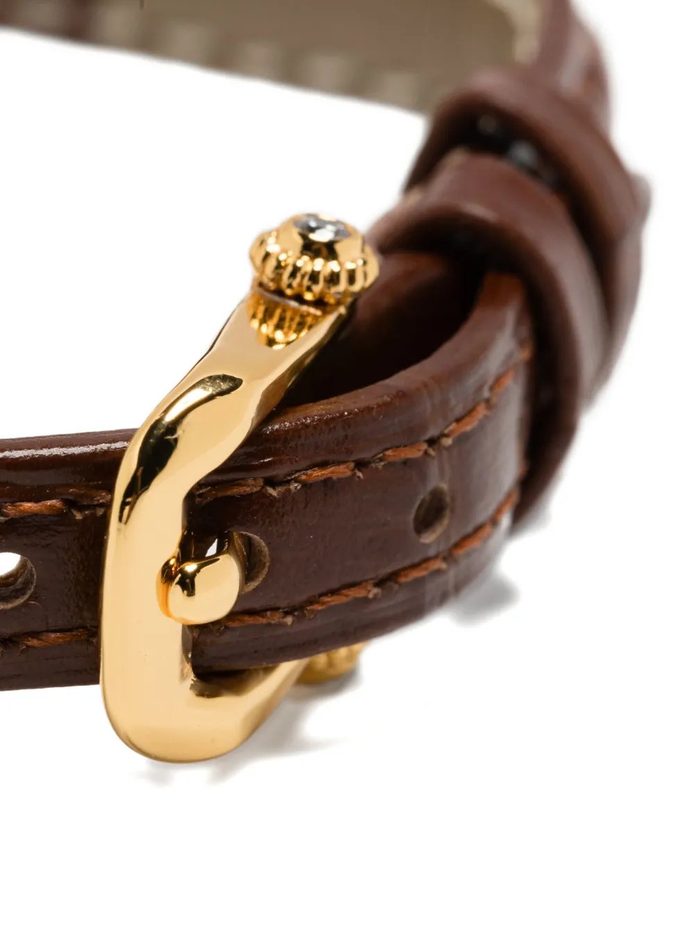 Yvmin Leather Bracelet In Brown