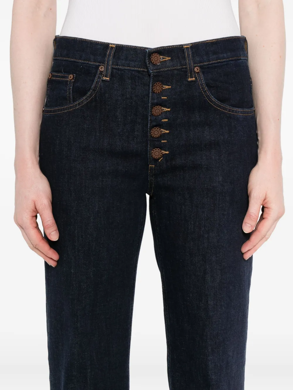 DONDUP button-fly jeans Blauw