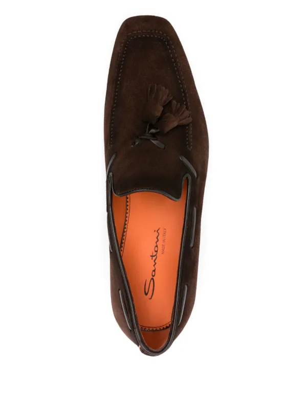 Santoni タッセル スエードローファー | ブラウン | FARFETCH JP