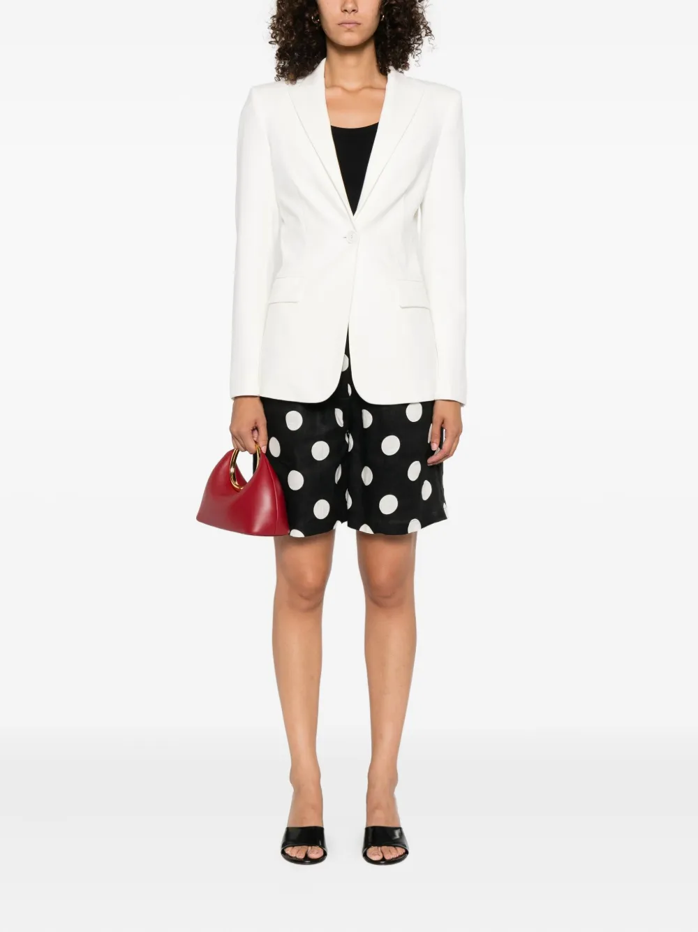 PINKO Blazer met enkele rij knopen Wit