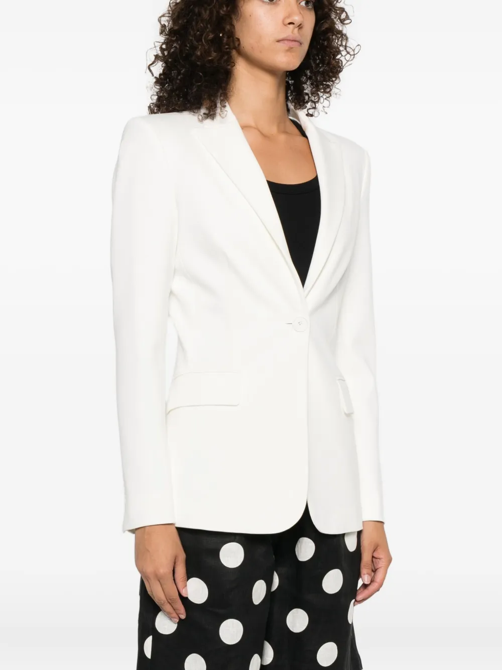 Pinko Single-breasted Blazer In White
