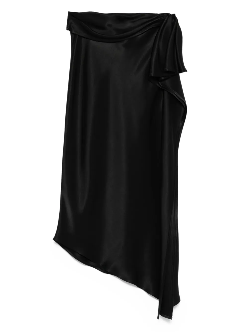 PINKO ruffled asymmetric skirt Zwart
