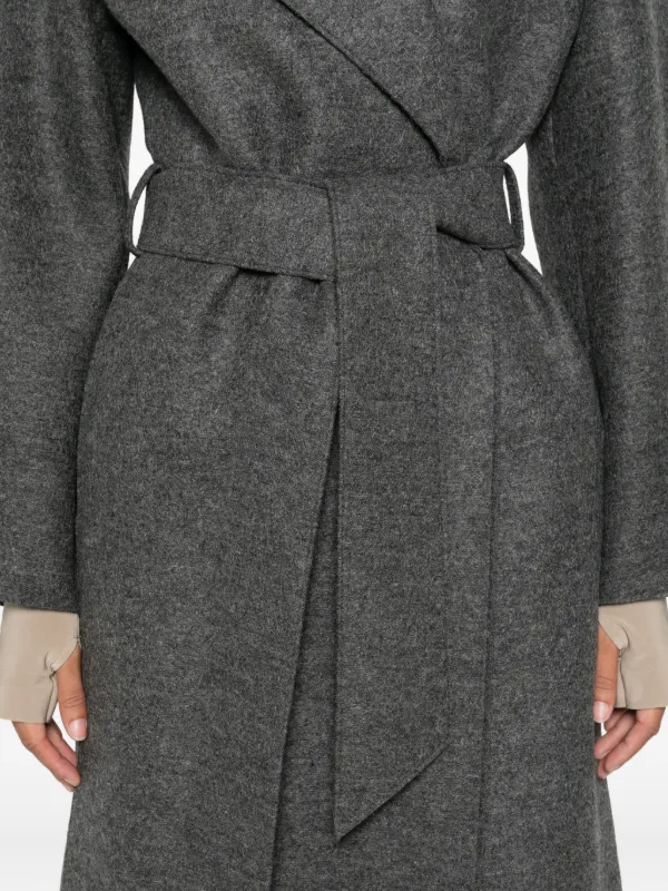 Harris Wharf London Belted Wool Coat | Grey | FARFETCH