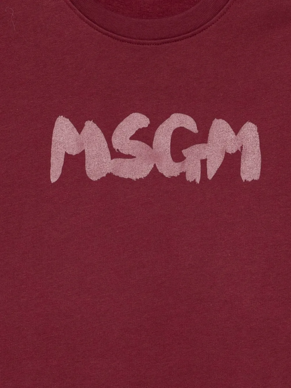 Msgm Logo-print Sweatshirt In Brown