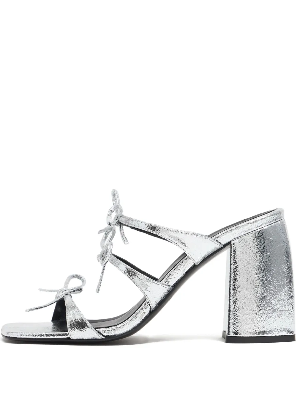 Bimba y Lola 95mm bow-detail heeled sandals Grey
