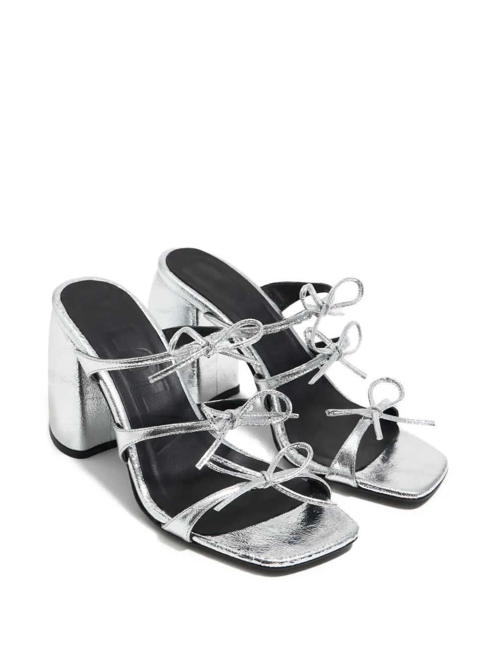 Bimba y Lola 95mm bow-detail heeled sandals Grey