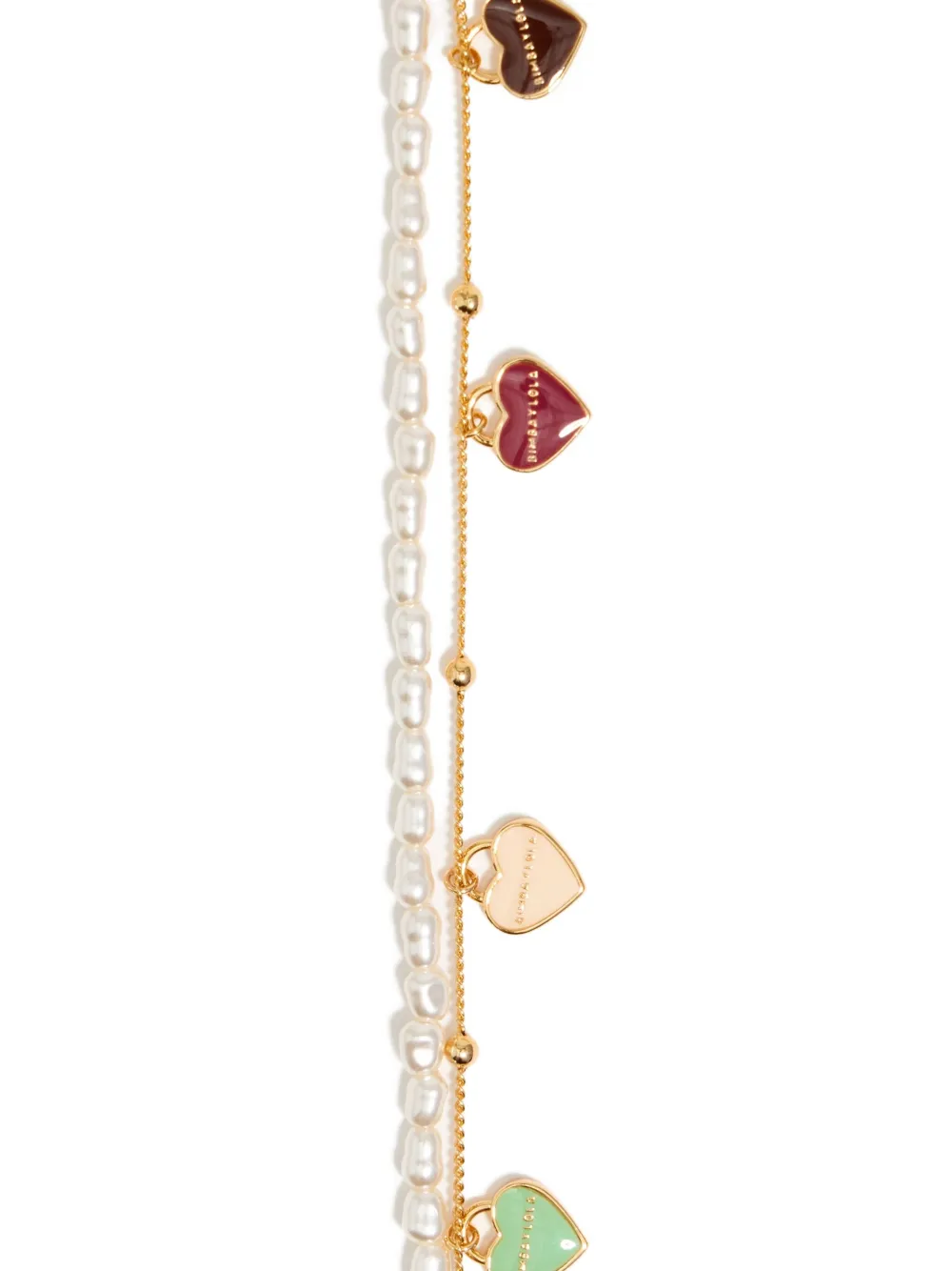 Bimba Y Lola Heart-charm Double-layer Bracelet In Gold