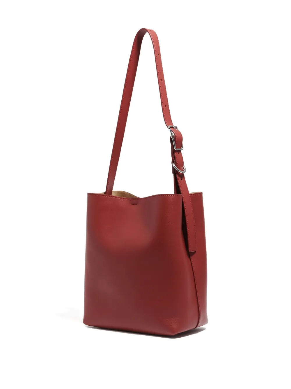 Bimba Y Lola Medium Logo-print Leather Shoulder Bag In Red