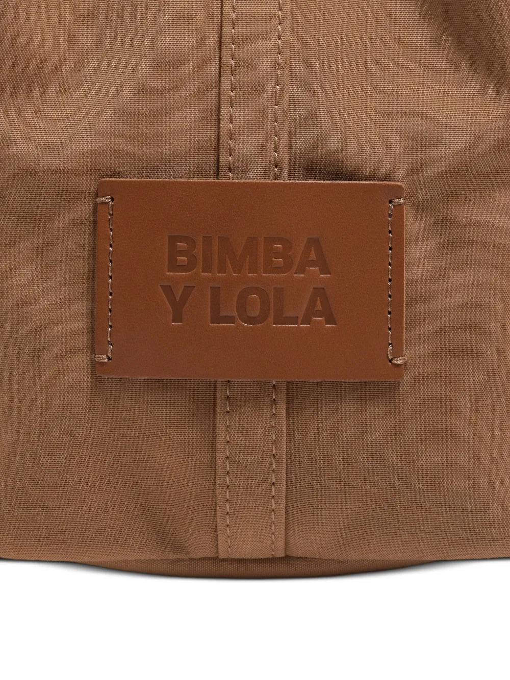 Bimba Y Lola Large Chihuahua Striped Tote Bag In Brown