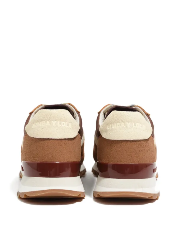 beemaです。 Bimba y Lola scalloped-panel Sneakers | Brown | FARFETCH CA