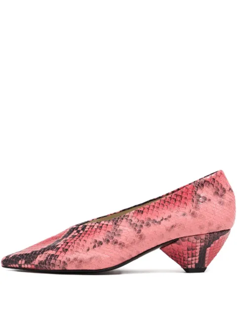 Bimba y Lola snake-print pointed-toe pumps