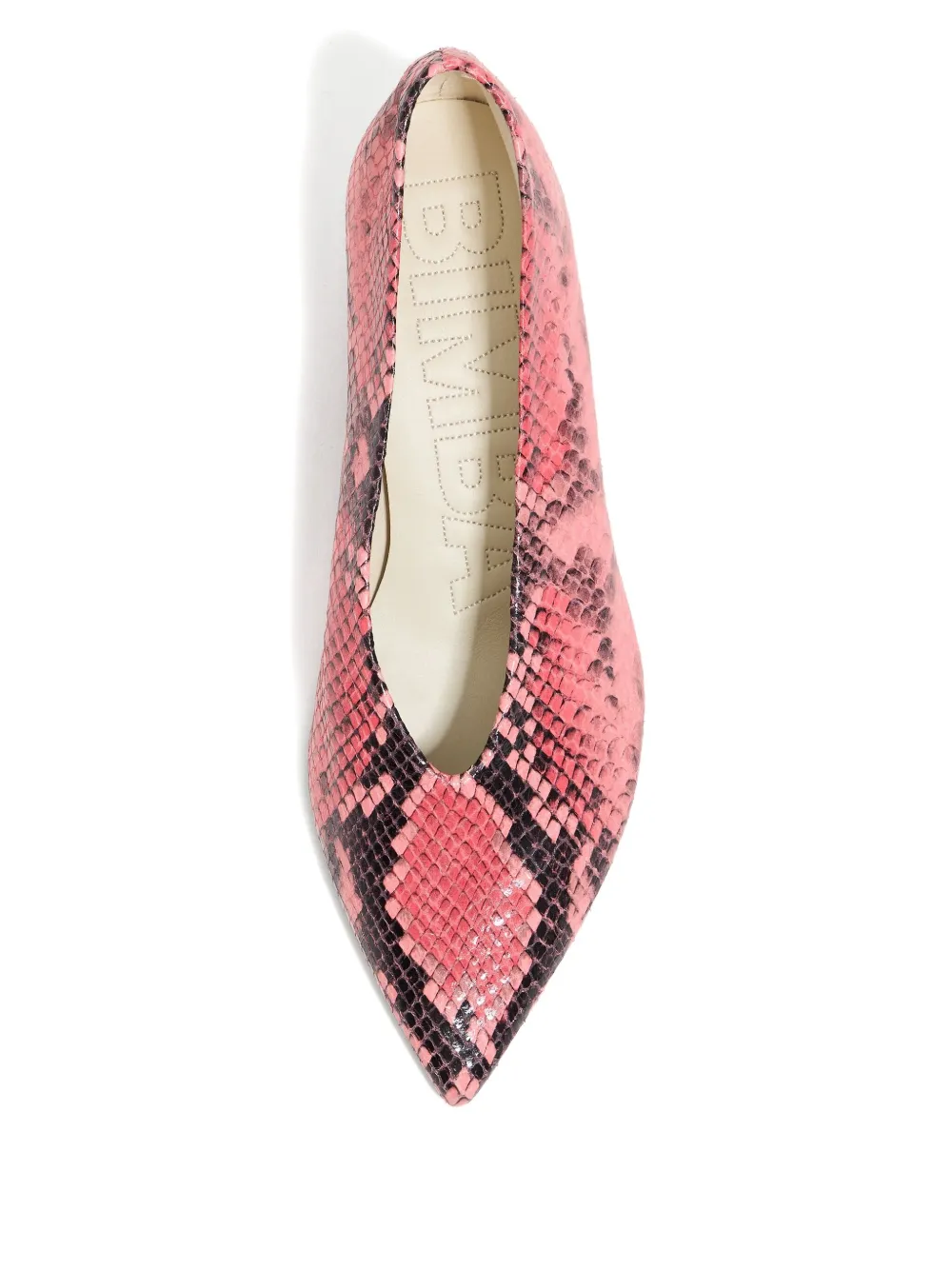 Bimba Y Lola Snake-print Pointed-toe Pumps In Pink