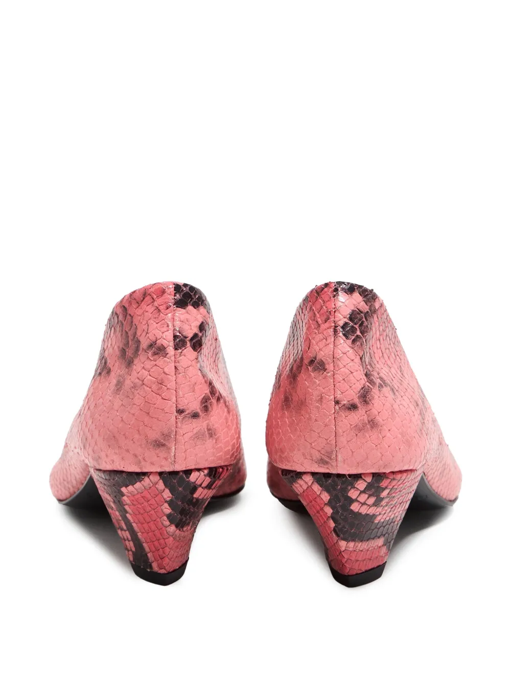 Bimba Y Lola Snake-print Pointed-toe Pumps In Pink