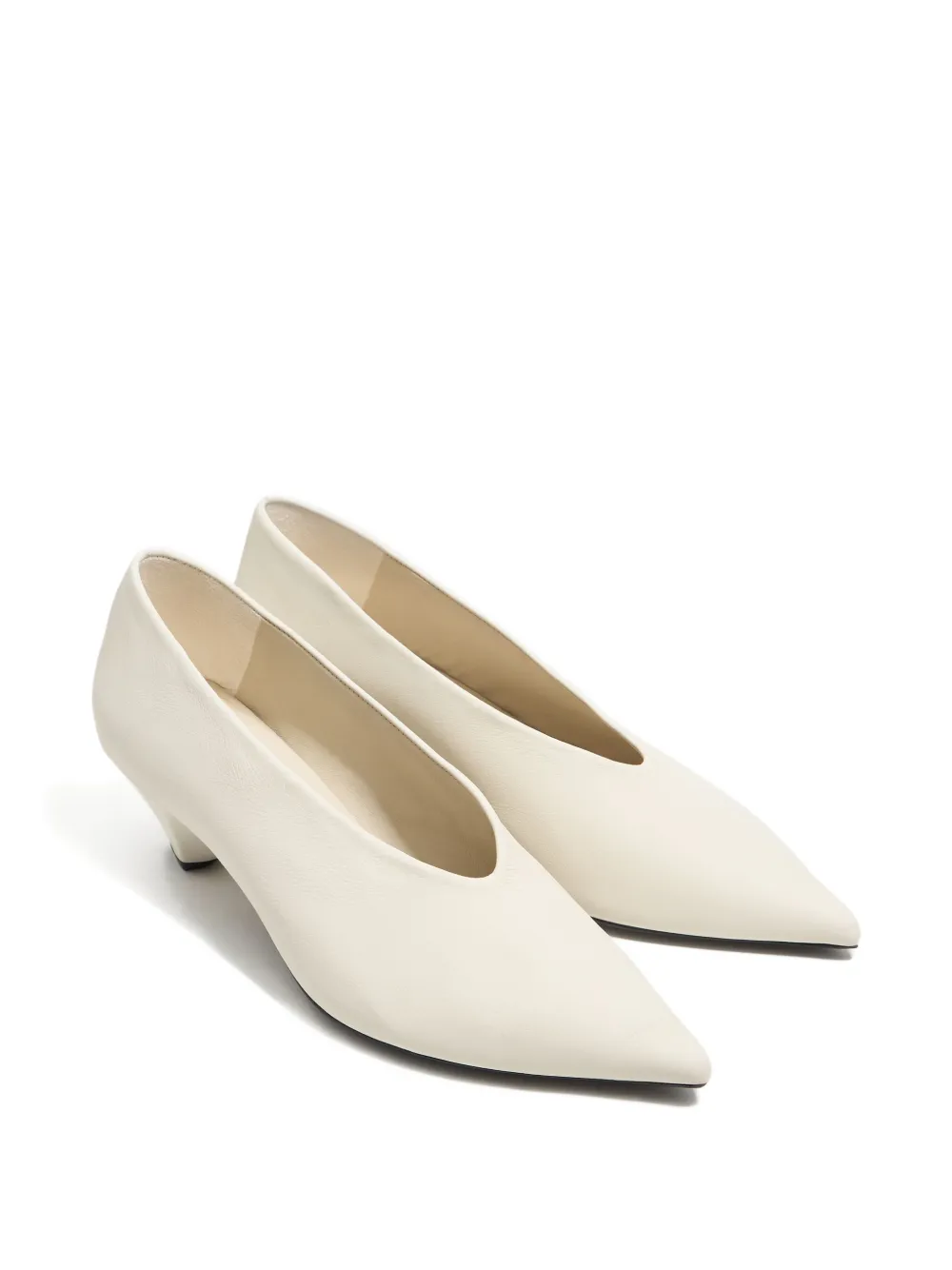 Bimba Y Lola Pointed-toe Cone-heel Pumps In White