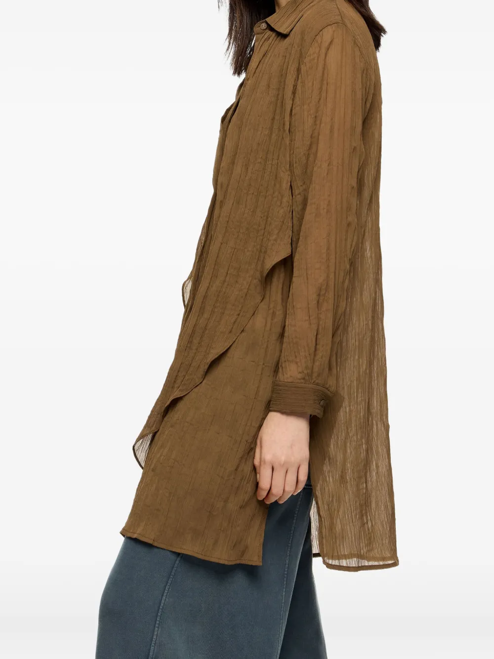 Bimba y Lola Geplooide blouse Bruin