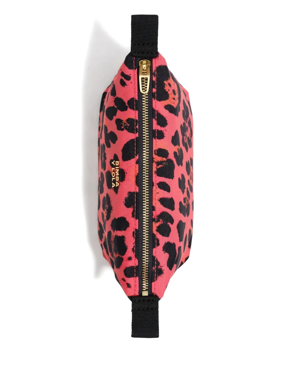 Bimba Y Lola Leopard-print Zip Make-up Bag In Pink