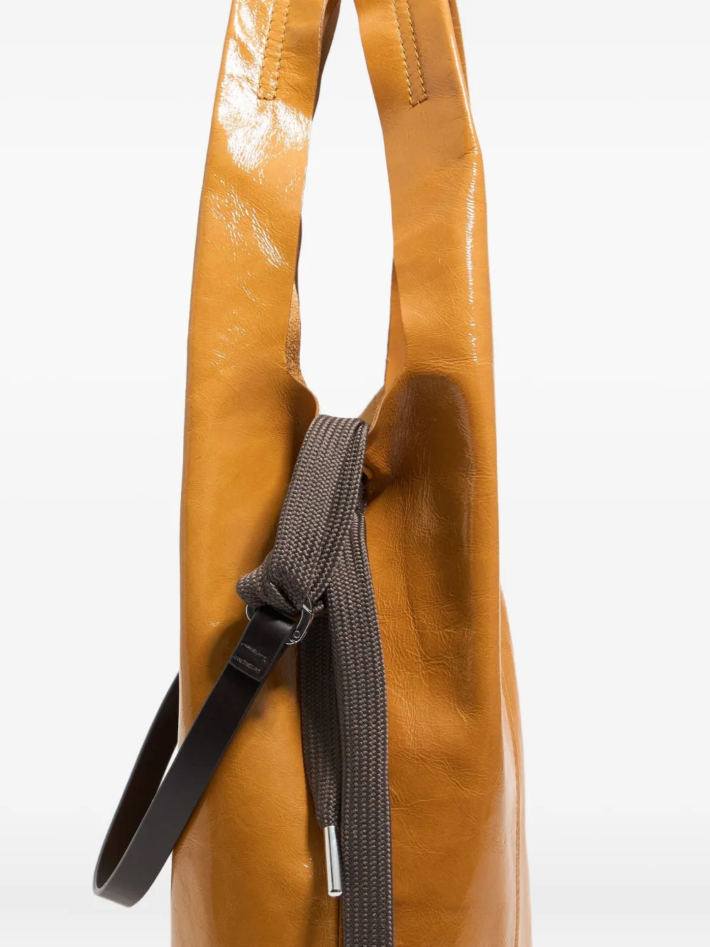 Bimba Y Lola Large Paper Leather Shoulder Bag In Orange
