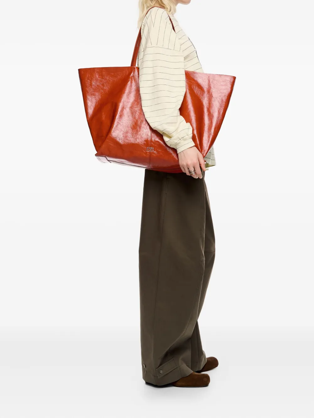 Bimba y Lola Leren maxi-shopper - Oranje